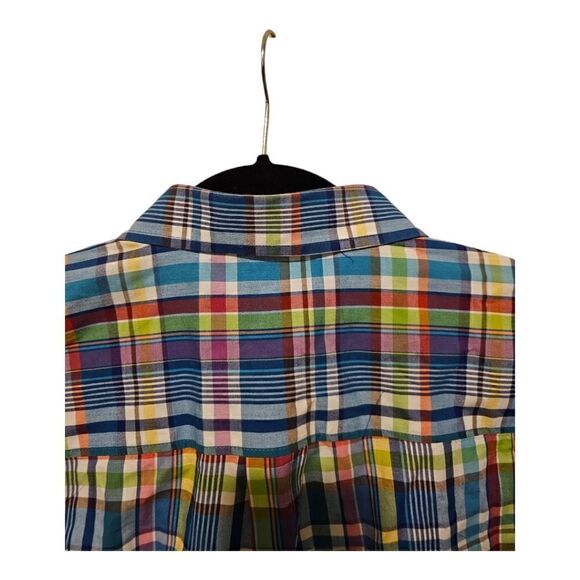 ALAN FLUSSER Long Sleeve Plaid Multicolor Button Up Shirt - Size XL - Picture 4 of 7